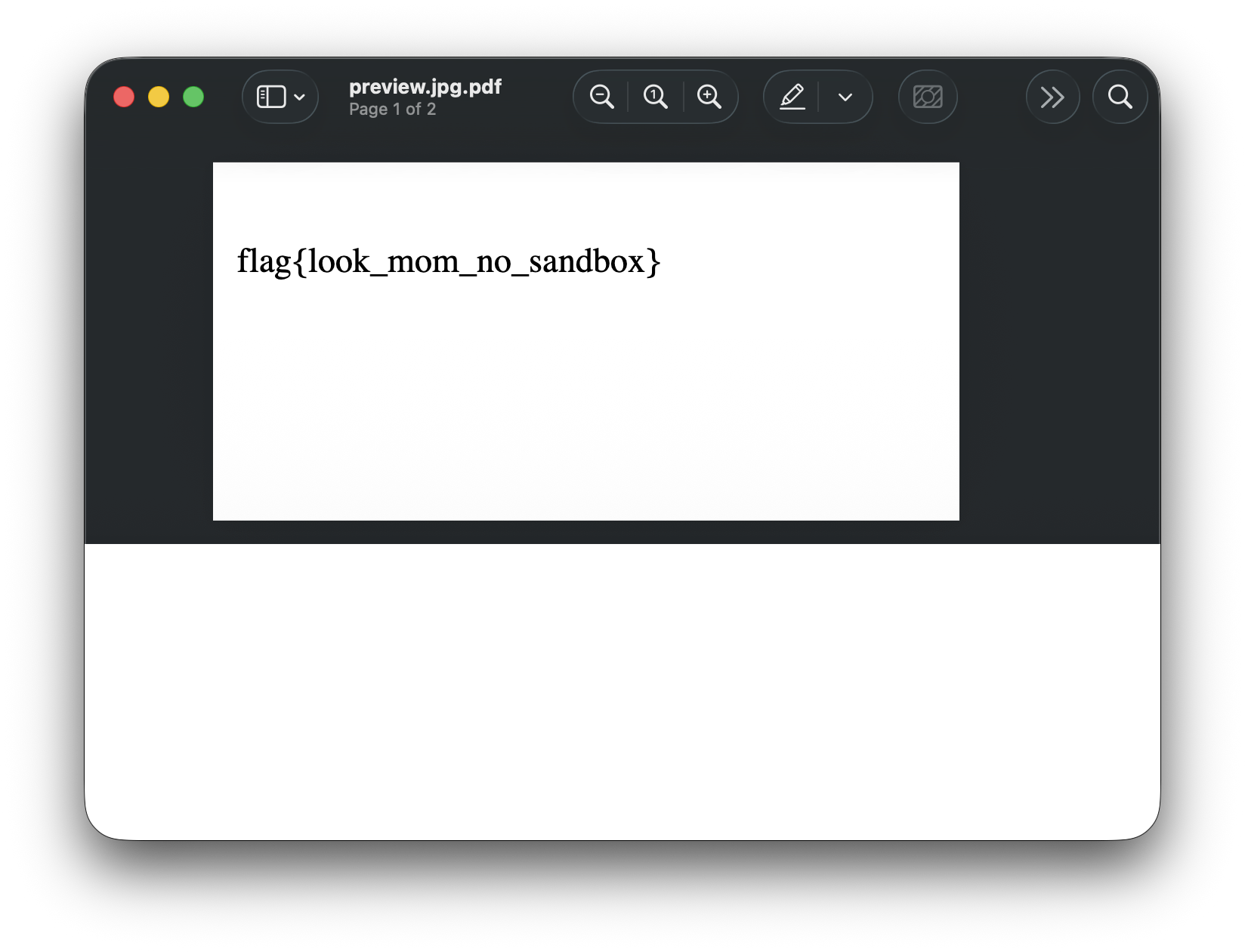 PDF Document Containing the PDF containing the Flag